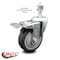 Service Caster 4 Inch Thermoplastic Rubber Swivel 12mm Stem Caster with Total Lock Brake SCC-TSTTL20S414-TPRB-M1215 - alternate 1
